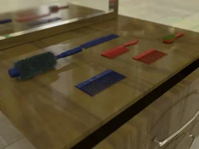 Drawers 1 with Bonus Objects 3D model