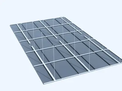 BIM-GC-Hook On Flat Suspended Ceiling -From Architect- 3D model