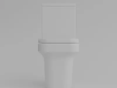 Bathroom Toilet Low-poly 3D model