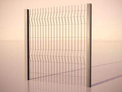 Fence 04 Low-poly 3D model