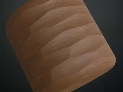 Rustic End-Grain Wood Block Paving PBR Texture