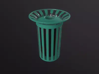 New York Trash Can 3D Model Low-poly 3D model