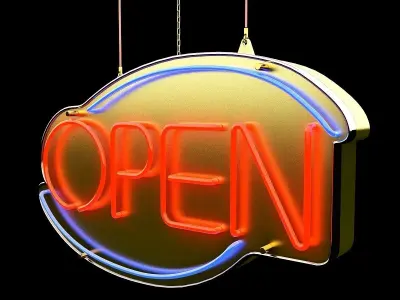 Chinese neon light 3D model