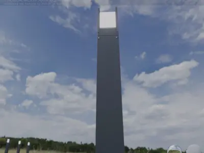 Street Light 8 Bollard 900mm Basic Version 1 Low-poly 3D model