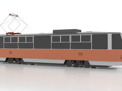 Tatra T6A2B Low Low-poly 3D model