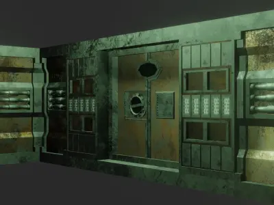 SCI-FI INDUSTRIAL MODULAR PACKAGE 3D model