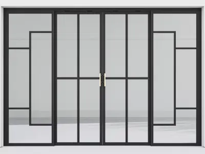 Aluminium door 33 3D model
