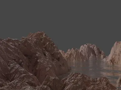 Beautiful stone mountains 3D print model