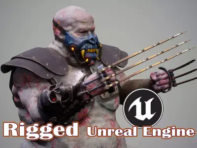 Realistic Cyber Zombies 01  Low-poly 3D model