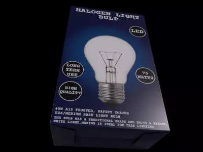  Halogen Light Bulb - GAME READY PBR Low-poly 3D model