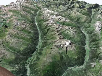 Mountain landscape 3D model