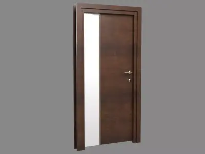 Acrylic Wood Composite Door Low-poly 3D model