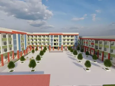 School-University- High School 3D model