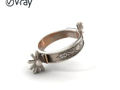 Intricate Engraved Cowboy Spurs model pack Low-poly 3D model