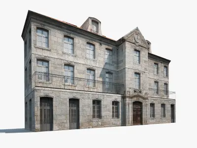 Building Facades BUNDLE2 Low-poly 3D model