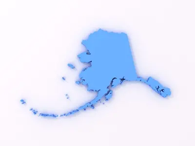 Map of the United States of America USA Low-poly 3D model