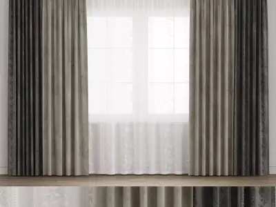 set Curtain 001 arc 3D model