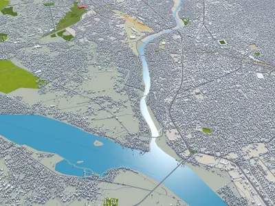 Siliguri West Bengal India 15km AI Low-poly 3D model