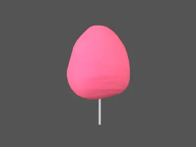 Cotton Candy V1 002 Low-poly 3D model