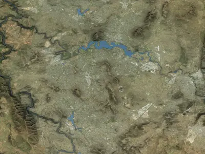 Canberra - Topography Terrain Low-poly 3D model