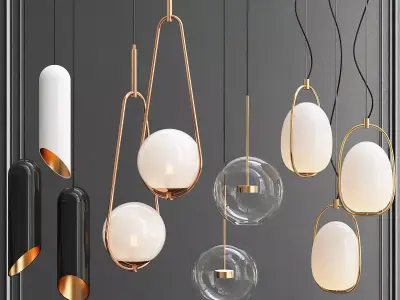 New Collection of Pendant Lights 3D model