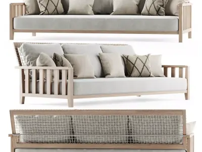 Three-seater garden sofa  3D model