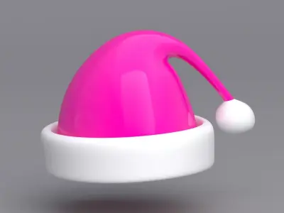 Christmas Hat Pink 3D model