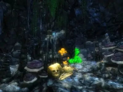 Underground caves 3D model