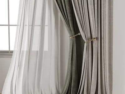 Curtain modern 9 3D model
