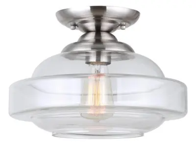 Gideon 1 - Light Simple Schoolhouse Semi Flush Mount - 2 Colour Free 3D model