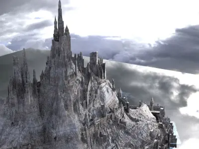 Medieval Saladins Fortress 3D model