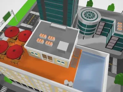 A miniature model of the city Free 3D model