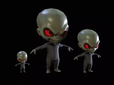 ChibiManiac4Pack1 Low-poly 3D model
