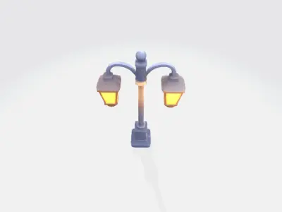Street light Low-poly 3D model 28