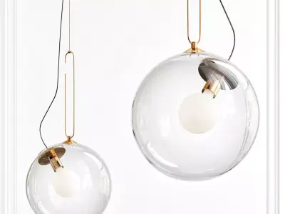 SIRIL glass globe pendant light Low-poly 3D model
