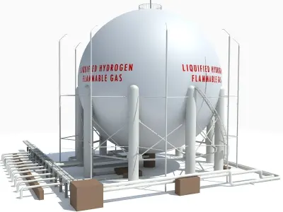 10 Industrial Towers  3D model