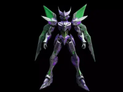 Robots Pack 7 Low-poly 3D model