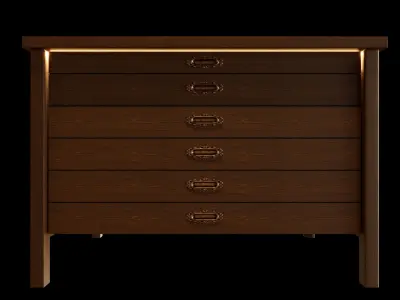 Jewelry Store Display Cabinet with Drawers 3D model