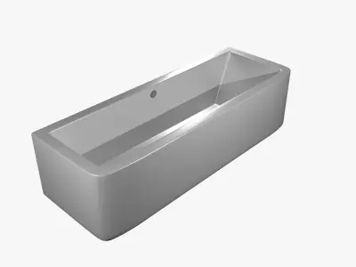 Modern rounded bath Free 3D model