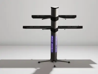 Keyboard Stand with lighting logo Low-poly 3D model