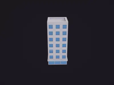 Low Poly Office Building 3D model