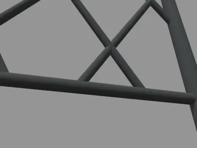 Fence 03 Low-poly 3D model
