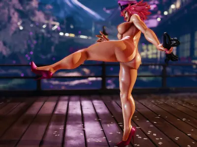 Nude Poison Low-poly 3D model