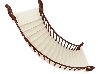 Marble Spiral Stairs 3D model