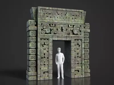 9 Mayan Temple Gates 3D Asset Pack 250812 Low-poly 3D model