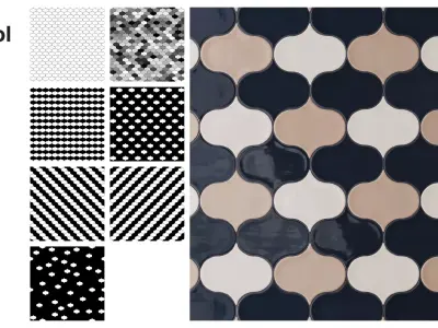 Lantern Tiles in Straight Set Layout Texture