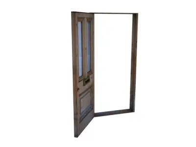 Door 14 Wooden Low-poly 3D model