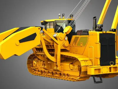 D155CX-8 Oval Track Pipelayer 3D model