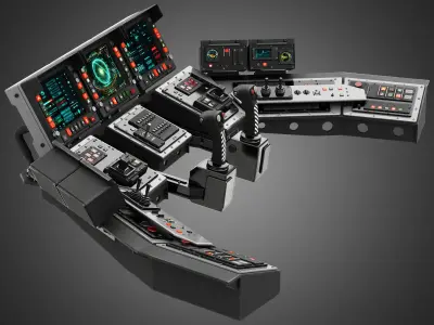 spaceship bridge interior 3D model