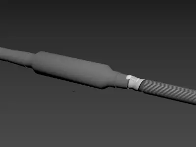 SCI FI cable joint Low-poly 3D model